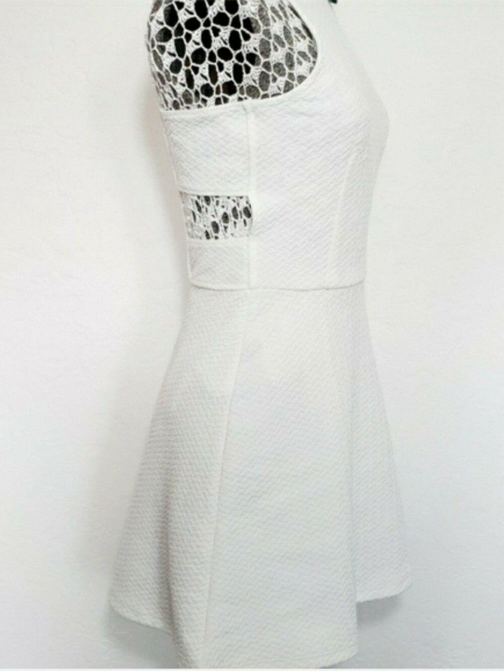 Divided Cutout Fit and Flare Mini Dress